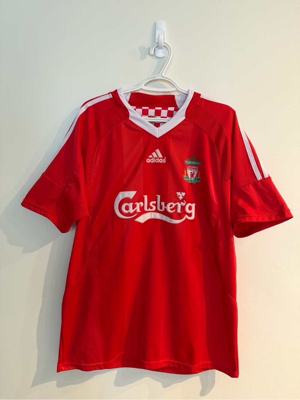 LIVERPOOL FOOTBALL SHIRT ADIDAS JERSEY HOME 2008/10 STEVEN GERRARD MEN'S LARGE
